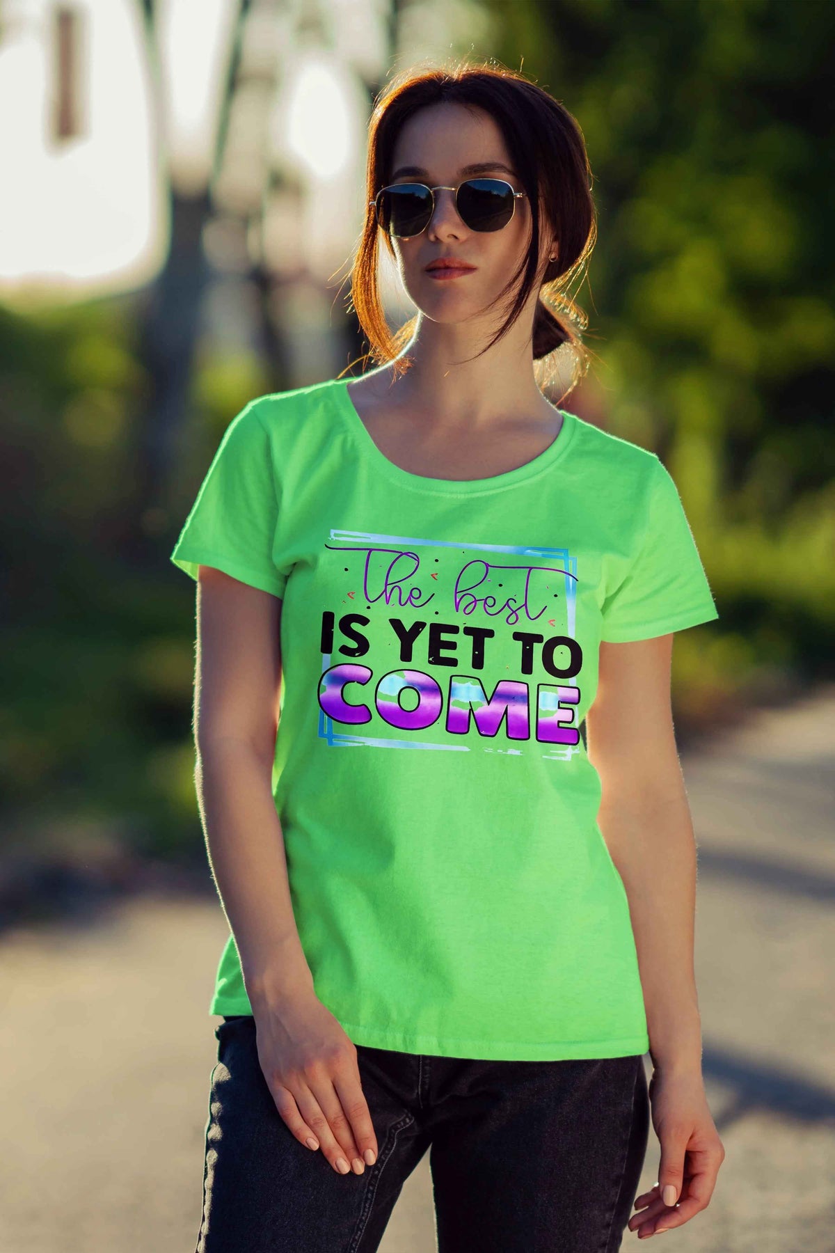 Chic Design The Best Is Yet To Come Inspirational Print T-Shirt