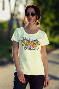Faith and Fashion Pray More Worry Less Printed T-Shirt for a Positive Vibe
