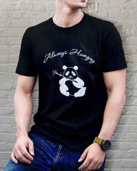 Graphic Panda Tee  Always Hungry T-Shirt Unisex Cotton Tee  Casual Everyday Style - urban360