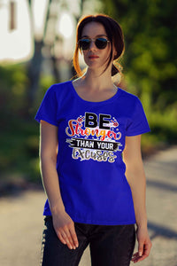 Empower Your Day with Motivational Print T-Shirts: Be Stronger Than Your Excuses - Urban360